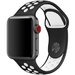 Curea iUni compatibila cu Apple Watch 1/2/3/4/5/6/7, 42mm, Silicon Sport, Negru/Alb